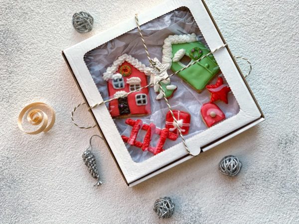 Набор пряников «Заснеженные рождественские домики»